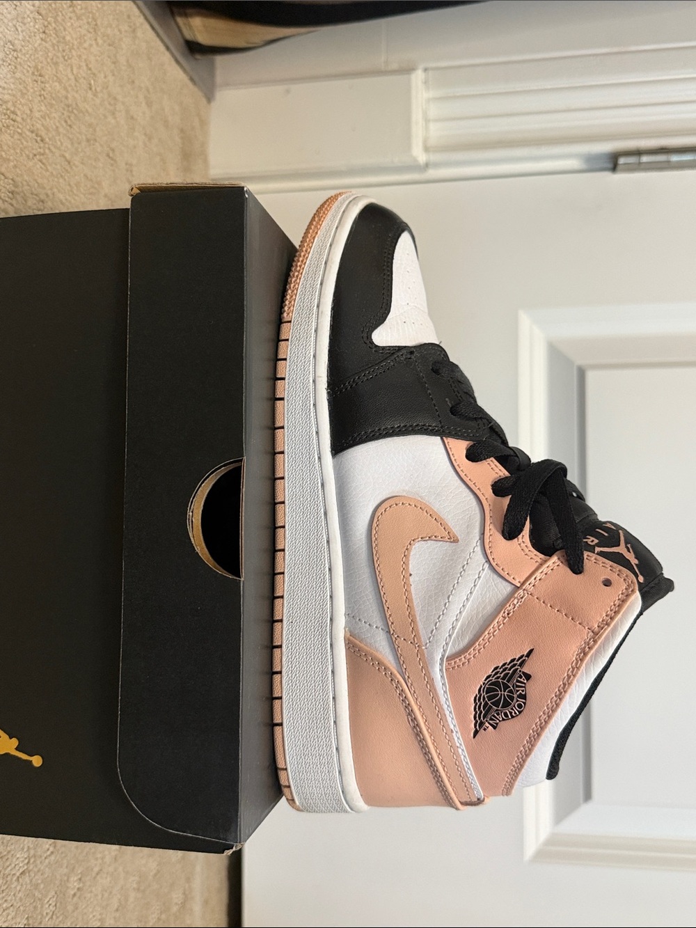 Nike Kids Air Jordan 1 Mid Pink/Black/White